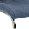 vidaXL Chaises &agrave; manger cantilever lot de 6 bleu tissu