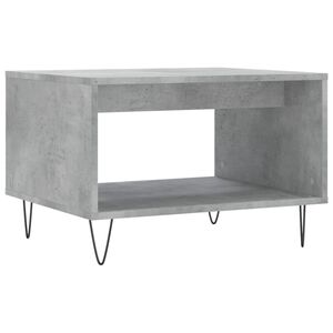 vidaXL Table basse gris b&eacute;ton 60x50x40 cm bois d'ing&eacute;nierie