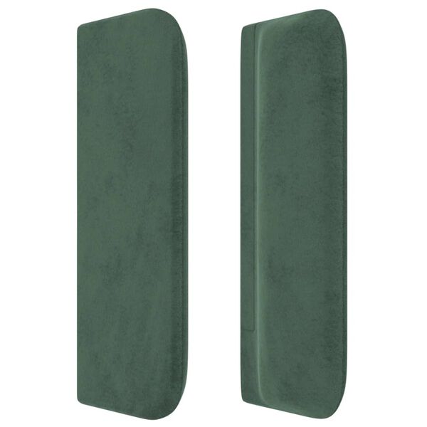 vidaXL T&ecirc;te de lit avec oreilles Vert fonc&eacute; 83x16x78/88 cm Velours