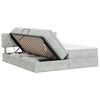 vidaXL Lit de Rangement avec t&ecirc;te de lit 2 pc Gris clair