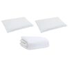 vidaXL Ensemble de Duvet avec oreiller 3 pcs Blanc Plume de canard