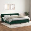 vidaXL Sommier &agrave; lattes de lit et matelas Vert fonc&eacute; 200x200cm Velours