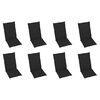 vidaXL Chaises inclinables de jardin et coussins lot de 8 Teck solide