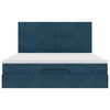 VidaXL Cadre de lit ottoman avec matelas bleu fonc&eacute; 180x200 cm velours