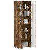 vidaXL Haut Armoire avec &eacute;tag&egrave;re FLORIN Ch&ecirc;ne fum&eacute; 60 x 35 x 182 cm
