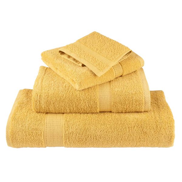 vidaXL Serviettes de douche de qualit&eacute; sup&eacute;rieure SOLUND 10 pcs dor&eacute;