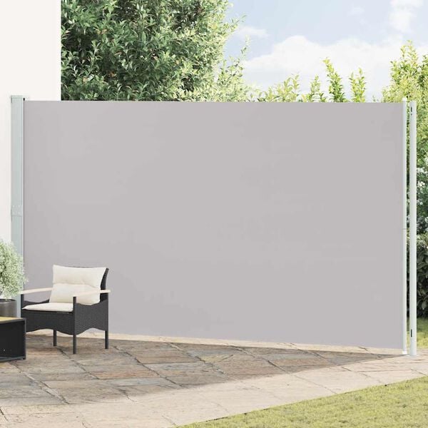 vidaXL Auvent lat&eacute;ral r&eacute;tractable de patio 220x600 cm Gris