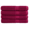 vidaXL Serviettes de sauna de qualit&eacute; sup&eacute;rieure SOLUND 4 pcs bordeaux