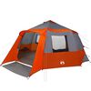 vidaXL Tente Cabane avec toit Gris et orange 500 x 500 x 294 cm