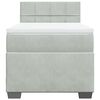 vidaXL Sommier à lattes de lit et matelas Gris clair 90x190 cm Velours