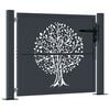 vidaXL Portail de jardin anthracite 100x75 cm acier conception d'arbre