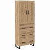 vidaXL Haut Armoire 2 pc Ch&ecirc;ne artisanal 69,5 x 34 x 180 cm
