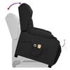 vidaXL Fauteuil de massage Noir Tissu