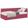 vidaXL Cadre de lit d'angle avec matelas 2 pcs Vert Velours