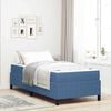 vidaXL Cadre de lit avec matelas Bleu 80 x 200 cm tissu
