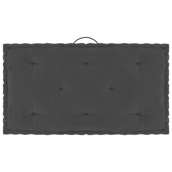 vidaXL Coussins de plancher de palette lot de 7 Anthracite Coton
