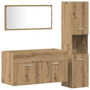 vidaXL Ensemble de meubles salle de bain 3 pcs bois d'ing&eacute;nierie
