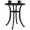 vidaXL Table de jardin noir &Oslash;48x53 cm aluminium coul&eacute;