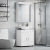 vidaXL Ensemble de mobilier de salle de bain avec &eacute;tag&egrave;re TULUM Blanc