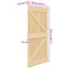 vidaXL Porte NARVIK Naturel 90 x 210 cm Bois de pin massif