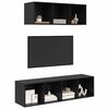 vidaXL Ensemble meuble TV 2 pcs Ch&ecirc;ne noir Bois d'ing&eacute;nierie