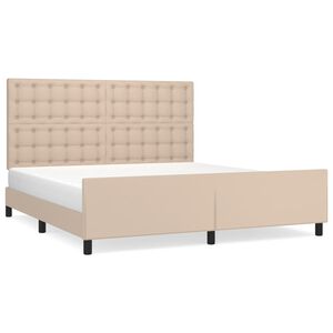 vidaXL Cadre de lit sans matelas cappuccino 160x200 cm similicuir