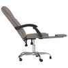 vidaXL Fauteuil inclinable de bureau Taupe Tissu