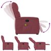 vidaXL Fauteuil inclinable de massage Rouge bordeaux Tissu