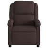 vidaXL Fauteuil inclinable Marron fonc&eacute; Tissu
