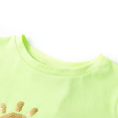 T-shirt pour enfants jaune néon 92