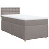 vidaXL Sommier &agrave; lattes de lit avec matelas Taupe 90x190 cm Tissu