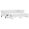 vidaXL Lit de jour et lit gigogne et matelas blanc 90x200cm similicuir