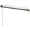 vidaXL Auvent r&eacute;tractable cr&egrave;me 3x2,5 m tissu et aluminium