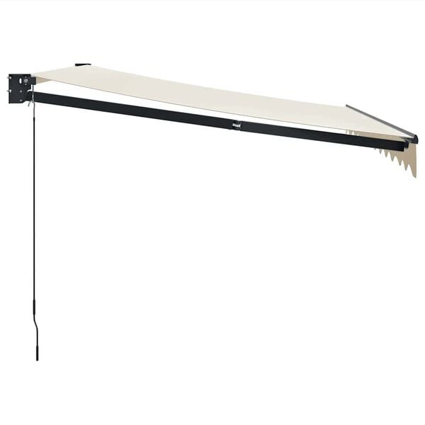 vidaXL Auvent r&eacute;tractable cr&egrave;me 3x2,5 m tissu et aluminium