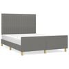 vidaXL Cadre de lit sans matelas gris fonc&eacute; 140x200 cm tissu