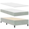 vidaXL Lit &agrave; ressorts avec matelas Gris clair 200 x 100 cm Polyester