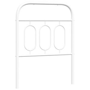 vidaXL T&ecirc;te de lit de remplacement m&eacute;tal blanc 75 cm