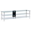 vidaXL Meuble TV transparent 150x40x40 cm verre tremp&eacute;