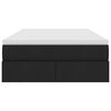 vidaXL Lit avec rangement et matelas Noir 120 x 190 cm Polyester
