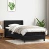 vidaXL Sommier &agrave; lattes de lit avec matelas noir 90x210 cm velours