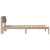 vidaXL Cadre de lit avec t&ecirc;te de lit Marron et gris clair 100 x 200 cm