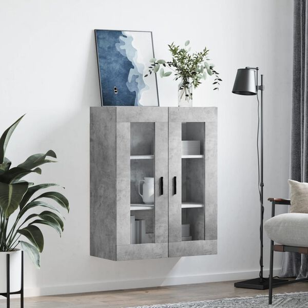 vidaXL Armoire murale gris béton 69,5x34x90 cm