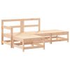 vidaXL Salon de jardin 4 pcs avec coussins bois massif