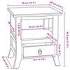 vidaXL Table de chevet avec tiroir Naturel 40 x 40 x 45,5 cm