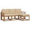 vidaXL Ensemble de canap&eacute;s d'ext&eacute;rieur 4 pcs Naturel et Beige