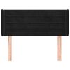 vidaXL T&ecirc;te de lit avec oreilles Noir 103x16x78/88 cm Velours