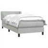 vidaXL Sommier &agrave; lattes de lit et matelas gris clair 90x210 cm velours