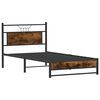 vidaXL Cadre de lit sans matelas chêne fumé 107x203 cm bois ingénierie