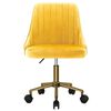 vidaXL Chaise pivotante de salle &agrave; manger Jaune Velours