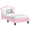 vidaXL Cadre de lit pour tout-petit avec t&ecirc;te de lit Rose 70 x 140 cm